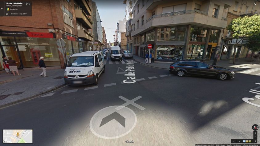 paso peatones Pablo Morillo cruce con Amargura